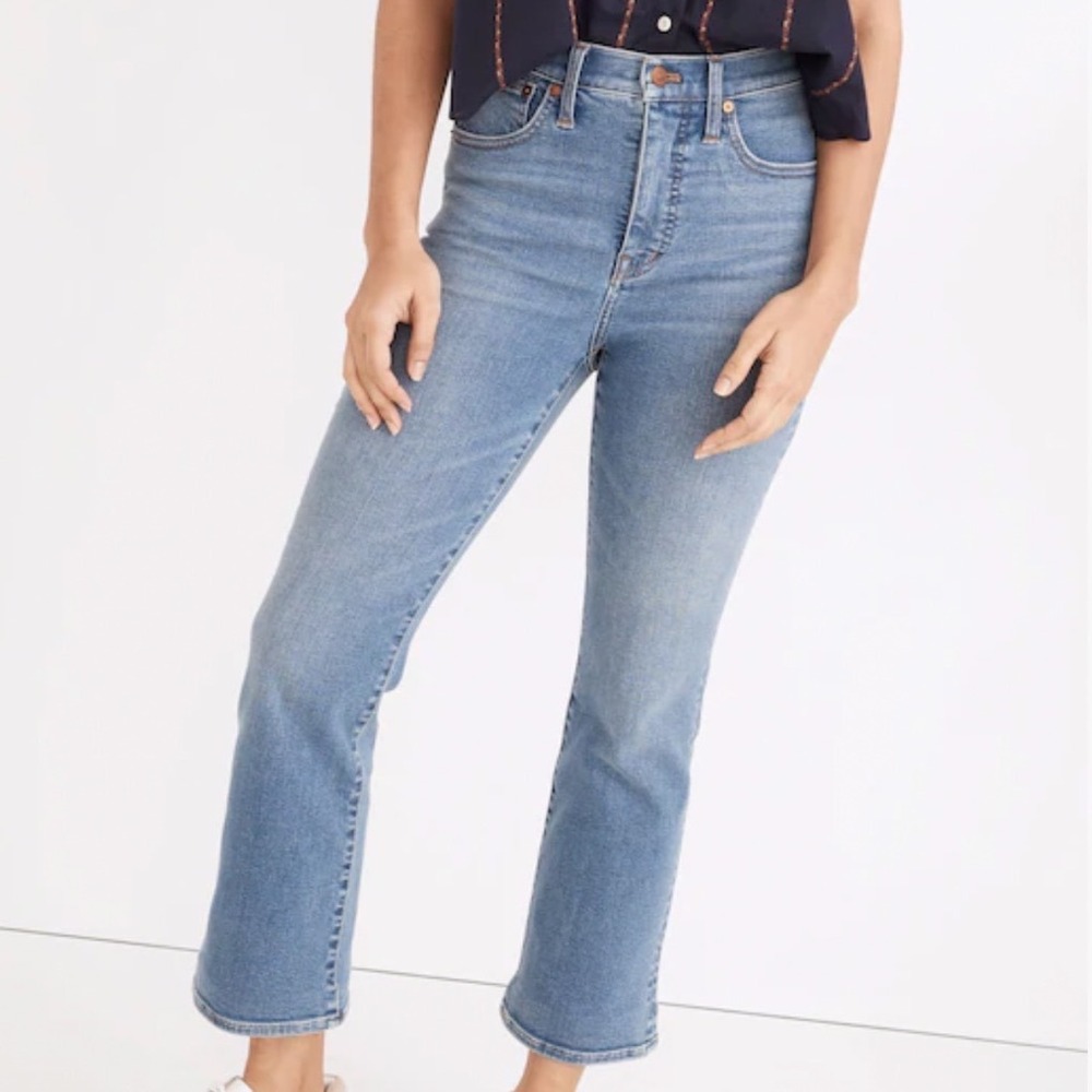 Madewell Cali Demi Boot Jeans 27 Dorrance Wash High Rise ND553 Blue Flare